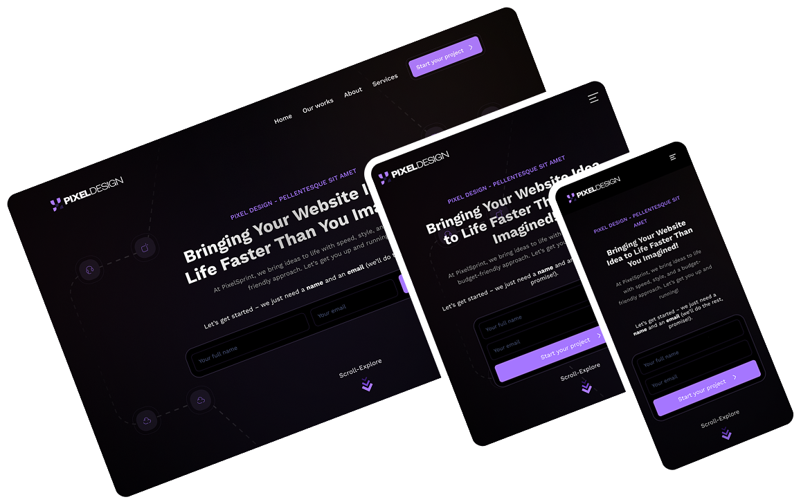 Customer testimonial headshots with star ratings